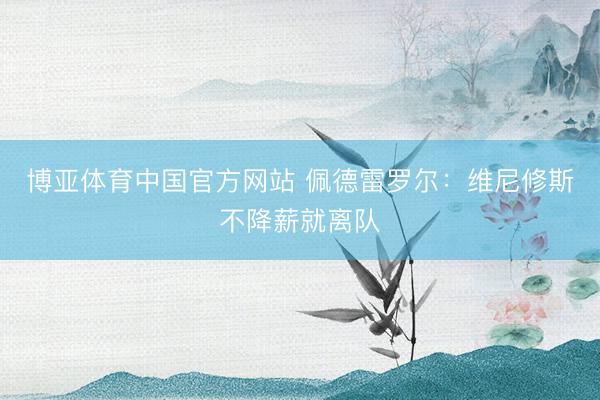 博亚体育中国官方网站 佩德雷罗尔：维尼修斯不降薪就离队