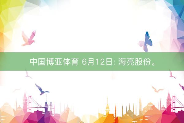 中国博亚体育 6月12日: 海亮股份。